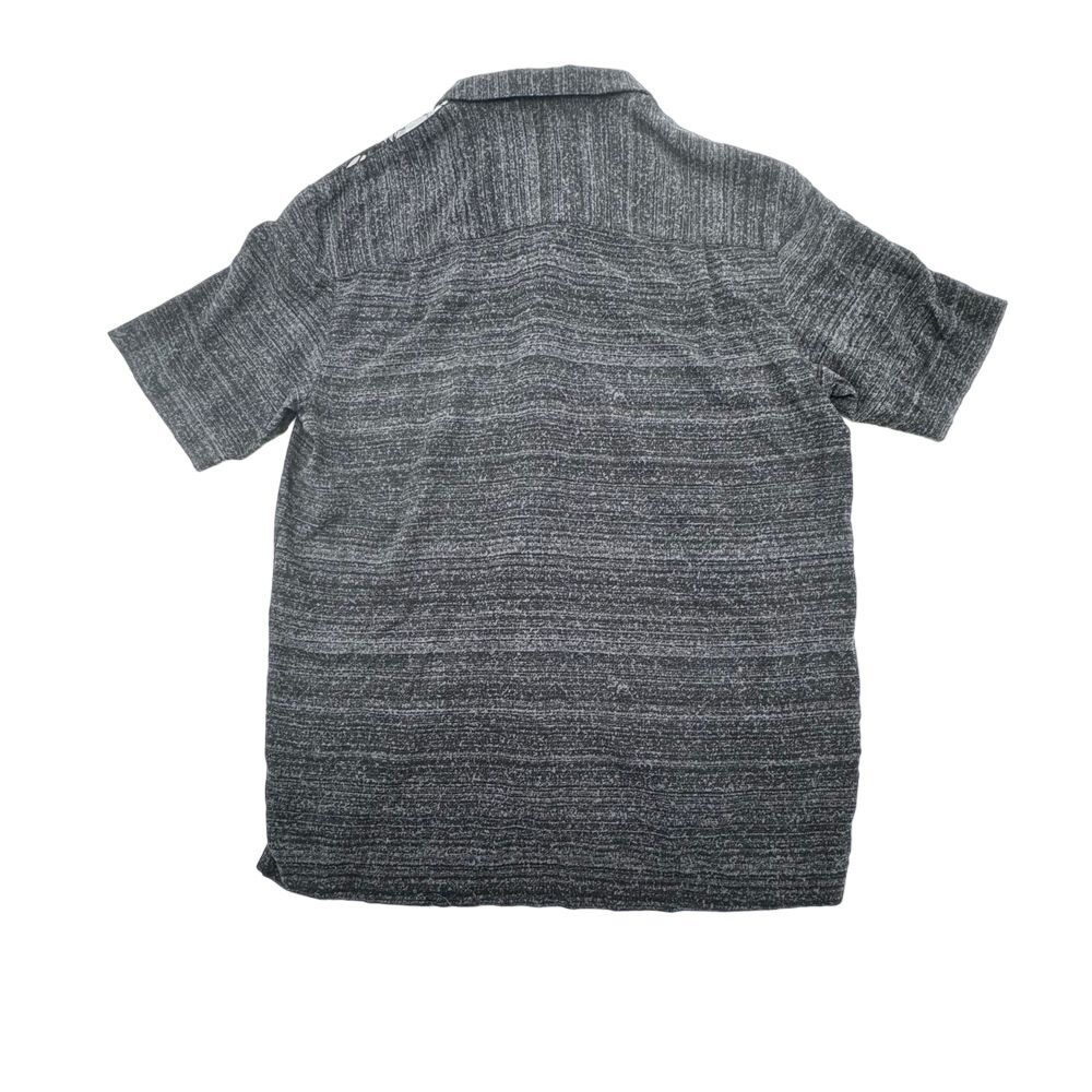 George Black Hawaiian Shirt w/ Gray Floral Pattern Button Down Rayon L/G 42-44‎ - Picture 2 of 8